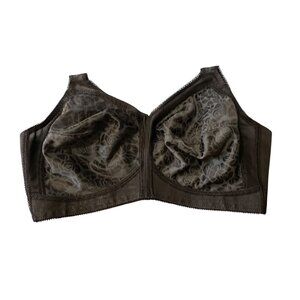 Playtex 44DD Full Coverage Bra Wireless 4693  Black  Shoulder Support